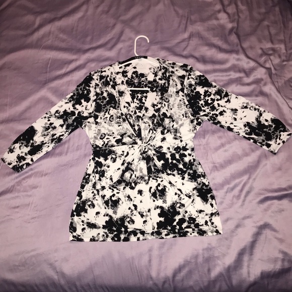 White Black Professional Work Blouse - Picture 1 of 2